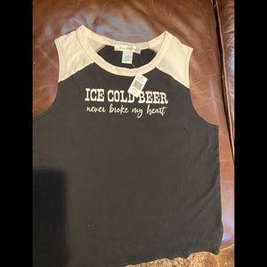 Black and white tee